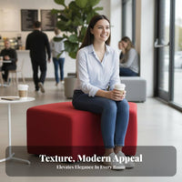 Nordic Design Round Fabric Pouf Minimalist aesthetic Round Pouf Ottoman Soft and Comfortable Indoor Seating Multi-Functional for Cafe Owners, Interior Decorators, Living Room, Coffee Shop, Rest Area, Entryway