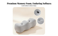 Contoured Memory Foam Leg Pillow Double-Hump Knee Pillow Ribbed Cover Memory Foam Leg Wedge Curved Profile