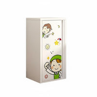 Space-Saving Single-Door Metal Locker Pastel Colors Storage Cabinet Long-Lasting Bedside Table Rust-Proof for Children, Young Adults, Homeowners, Bedroom, Living Room, Narrow Areas, Playroom