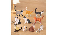 10 Pieces Cat Figurines Tiny Cat Tiny Figurines Hand Painted Animal Models for Collectors, Dioramas