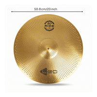 Low Volume Cymbal Quiet Practice Cymbals Quieter for Apartment, Studio, Drummers