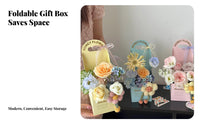 With Handle Florist Flower Arrangement Box Easy to Assemble Handheld Flower Arrangement Box Elegant Design for Florists, DIY Crafters