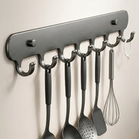 Closet and Pantry Organizer with Rotatable Wall Hooks for Kitchen Utensils, Removable Mounted Storage for Home Cooks