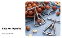Nutcracker Multi-Functional Walnut Cracker Tool Easy to Use Macadamia Nut Cracker for Snackers, Home Cooks, Parties, Holiday Gatherings