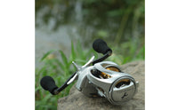 9+1 Bearings Metal Baitcasting Reel 16 Kg Drag Double-Handle Baitcasting Reel EVA Grip Round Baitcaster Compact