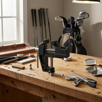 Metal Golf Grip Vise Clamp Textured Golf Grip Clamp Black Club Repair Tool