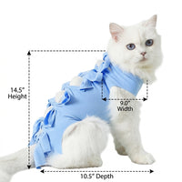 Cat Recovery Suit with Ties, Full Body Post Surgery Cat Clothes for Neuter Suit for Cats, Anti Licking Post-Surgery Recovery