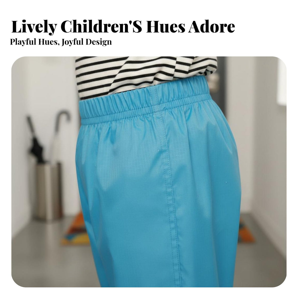 kids' Rain Pants Elastic Waist Kids Rain Pants PU Coated children's Mud Trousers for Young Children, Students, Rainy Days, Muddy Play, Playing