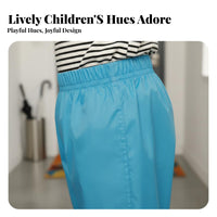 kids' Rain Pants Elastic Waist Kids Rain Pants PU Coated children's Mud Trousers for Young Children, Students, Rainy Days, Muddy Play, Playing