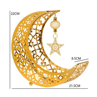 Moon Tray with Star Charm Multipurpose Display Holder Versatile Ornament for Eid