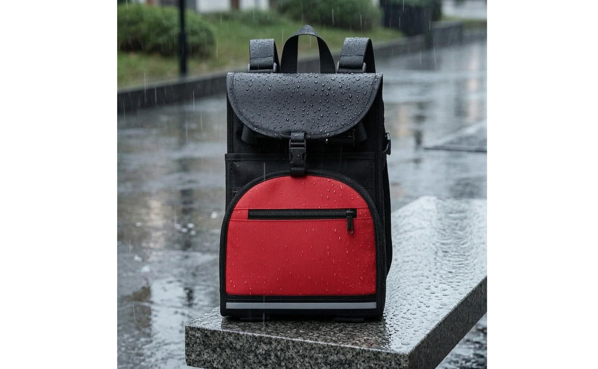 Adjustable Shoulder Straps Skateboard Backpack Black Roll Top Backpack Structured Skateboard Bag Front Zippered Pocket for Skateboarding