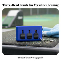 Portable 3-in-1 Golf Brush Lightweight 3 in 1 Retractable Golf Brush Wire and Nylon Bristles for Golfers, Athletes, Driving Range, Outdoor
