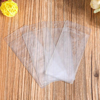 50 Pieces Blank Transparent Bookmark Sleeve Bulk Pack Clear Bookmark Sleeve Safeguarding Clear Label Pocket DIY Friendly