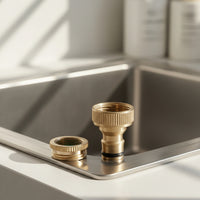 Metal Washing Machine Faucet Connector Leak-Proof Threaded Tap Adapter Universal Connector with Sealing Seal Knurled for Homeowners, Plumbers, Laundry Room, Garden