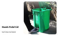 Waste Sorting Bin Long-Lasting Foot Pedal Trash Can Step-on Garbage Bin Thickened Material Step on Trash Can Odor Protection