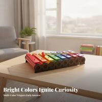 Carry Bag Glockenspiel Music Education Xylophone Rainbow-Colored 8-Note Xylophone