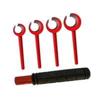 Heavy Duty 4 in 1 Hinge Wrench Standard Gauge Door Hinge Adjustment Tool Multi-Head Anti-Slip Rubber Grip for Home Maintenance
