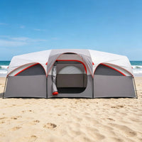 Outdoor Camping Two-Room Tent Big Tent with Storage Bag Spacious for Family