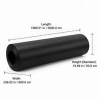 Matte Black Pond Liner for Pond Construction, Flexible HDPE DPM Membrane, Waterproof Geomembrane Sheet