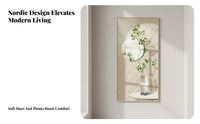 High-End Feel Textured Cream Design Painting Ready to Hang Hallway Decorative Painting Crystal Porcelain Surface Minimalist Still Life Art for Home Decorators, Design Enthusiasts, Gift Givers, Entrance, Entryway, Living Room, Bedroom