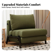 Foldable Armchair Sleeper 2-in-1 Design Pull-extendable Sleeper Armchair Multi-Functional Sofa Bed Space-Saving for Guests, Apartment Dwellers, College Students, Small areas, Bedroom, Home Office