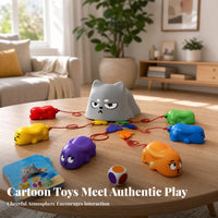 Glossy Finish Bunny Run Game Cartoon Style Pull Cord Rabbit Game Dice Die for Tabletop
