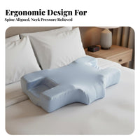 Memory Foam Side Sleeper Pillow Skin-Friendly Cover Cervical Support Pillow Breathable for Adults, Back Sleepers, Sleeping, Resting, Bedroom