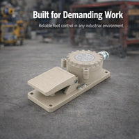 Heavy Duty Aluminum Foot Pedal Switch, Industrial Foot Controller, Cast Aluminum Alloy, M20*1.5 Connector, for Automated Production Lines