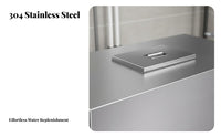 Stainless Metal Reservoir Tank Easy to Clean Wall-Mounted Water Tank Large Capacity for Property Managers, Business Owners, Household, Restroom
