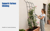 Half Arch Trellis, Climbing Support, No-Drill Leaning Design for Villa Garden and Balcony