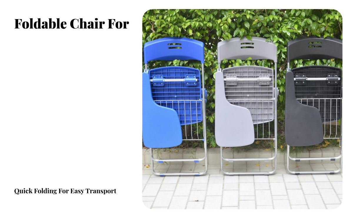Foldable Design Folding Student Desk Chair Portable Folding Chair with Writing Tablet Space-Saving Lecture Seat Sturdy Frame for Students, Office Workers, Conference Attendees, Training Room, Classroom, Events