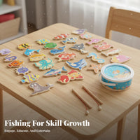 Educational Fishing Toy Set Parent-Child Interaction Fishing Game Hand-Eye Coordination Develops Fine Movement Skills for Toddlers, Girls, Preschoolers