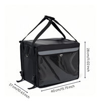 Insulated Food Delivery Backpack Waterproof Insulated Delivery Backpack Thermal Reflective for Couriers, Takeaway Transport