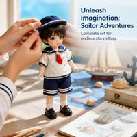 OB11 Doll Sailor Uniform Outfit for 1/12 BJD Dolls