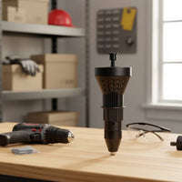 Upper Drive Interface Drill Mounted Rivet Head Ribbed Grip Cordless Drill Rivet Head