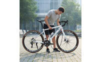 Lightweight Design Disc Brake Road Bike Internal Cable Routing 700C Racing Bike 18 Speed Road Bike for Adults, Men, Women, Commuting, Exercise