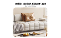 sectional Sectional Sofa Genuine Leather Living Room Furniture Configurable Design Couch for Homeowners, Apartment Dwellers, Large House, Lounge Area