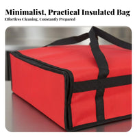 Meal Transport Bag Zipper Closure Insulated Thermal Pizza Pouch Heavy-Duty Straps for Restaurants, Caterers, Takeaway Service