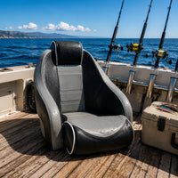 Marine Driver Seat Waterproof Boat Seat with Hinge High Back Furniture for Anglers, Yacht