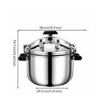 Burst-Resistant-Proof Pressure Cooker Multi-Cooktop Compatible Commercial Pressure Cooker Multiple Safety Protection Large Capacity Stockpot Even Heat Distribution for Chefs, Cafeteria, Restaurant