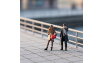 2 Pieces Lifelike Details Warm Winter Fashion Doll Set Realistic Design 1:64 Scale People Figures Highly Detailed 1:64 Scale Figure Set High Precision