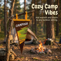 Felt Triangle Pennant Banner Flags for Camping Outdoor Scene Decoration, Party Garland Bunting Flags for Outside Decoration