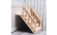 Wooden Dollhouse Staircase Stepped Design Dollhouse Stairs Smooth Finish Miniature Staircase