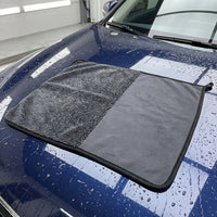 Highly Absorbent Drying Towel Microfiber Cloth, 600gsm Towel for Car Detailing and Cleaning Supplies, 40x60cm Dark Gray Bound Border Finish