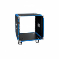 Multiple Sizes Available Studio Rack Mount Cabinet Professional Grade Rolling Audio Equipment Rack Heavy Duty Mobile Amplifier Cabinet Locking Casters for DJs, Musicians, KTV, Stage, Live Performance