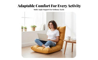 Foldable Design Adjustable Floor Lounger Space Saving Adjustable Backrest Floor Chaise Multi-Functional Tatami Sofa Comfortable Padding for Apartment Dwellers, Students, Bay Window, Small Apartments, Relaxing, Bedroom