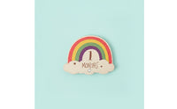13 Pieces Rainbow Milestone Plaques with Base Boho Wooden Milestone Plaques