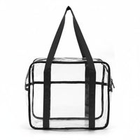 Large Capacity Clear PVC Tote Bag Easy to Clean Waterproof Cosmetic Bag Portable Clear PVC Pouch Lightweight for Women, Swimming, Beach