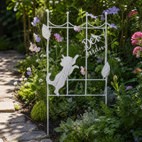 Decorative Iron Art Garden Fence Panel for Climbing Plants and Home Decor