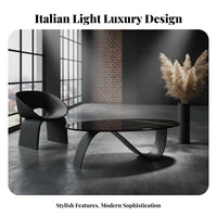 Light Luxury aesthetic two-level Oval and circular table Minimalist Design Living Room Furnishing Small Space suitable for Home Furniture Safe Rounded Edges for Apartment Dwellers, Interior Designers, Families with Children, Lounge Area, Bedroom